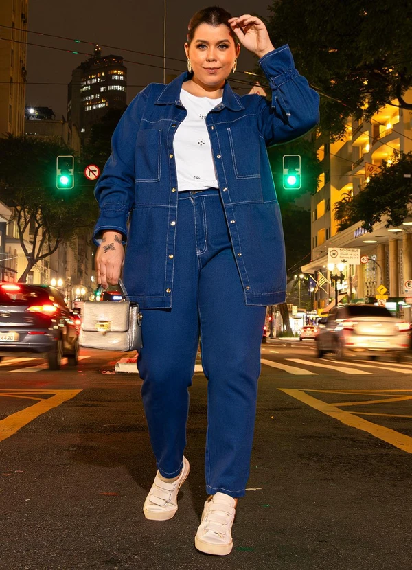 Quintess - Calça Azul Bic em Jeans 12