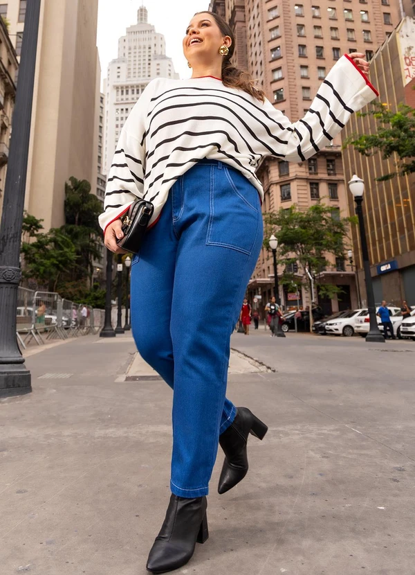 Quintess - Calça Azul Bic em Jeans 17