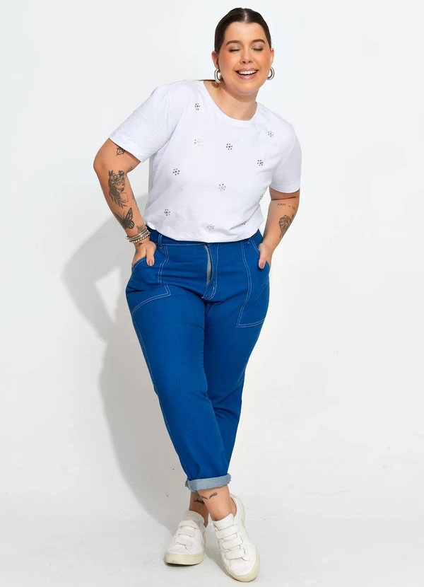 Quintess - Calça Azul Bic em Jeans 7