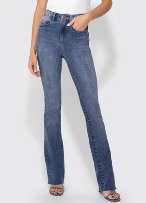 Enfim - Calça Boot Cut Jeans Azul - ENFIM