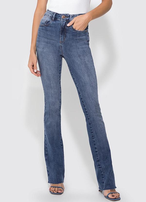 Enfim - Calça Boot Cut Jeans Azul