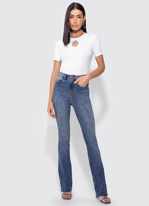 Enfim - Calça Boot Cut Jeans Azul 2