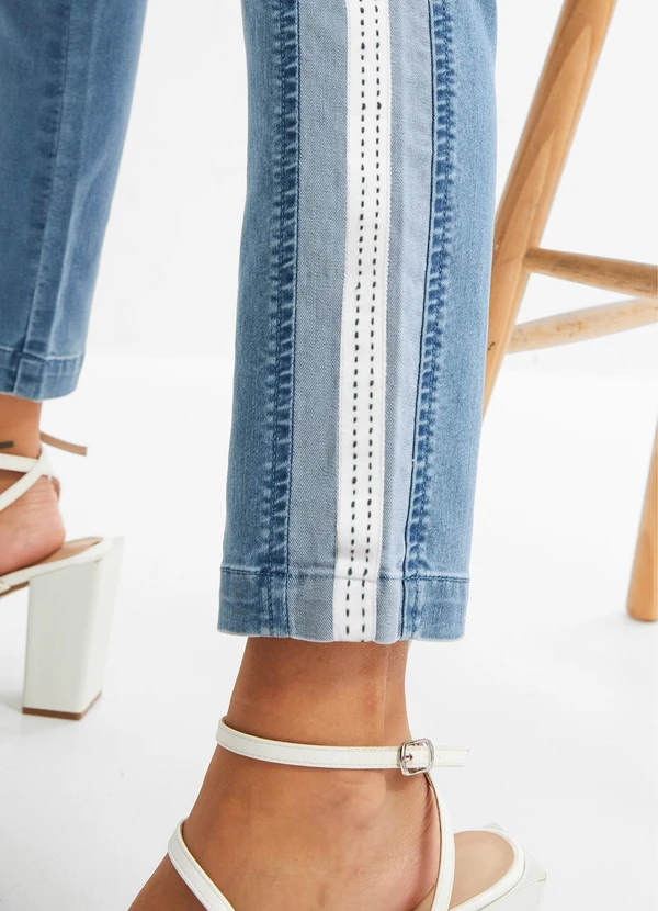 bonprix - Calça Azul Claro em Jeans 6