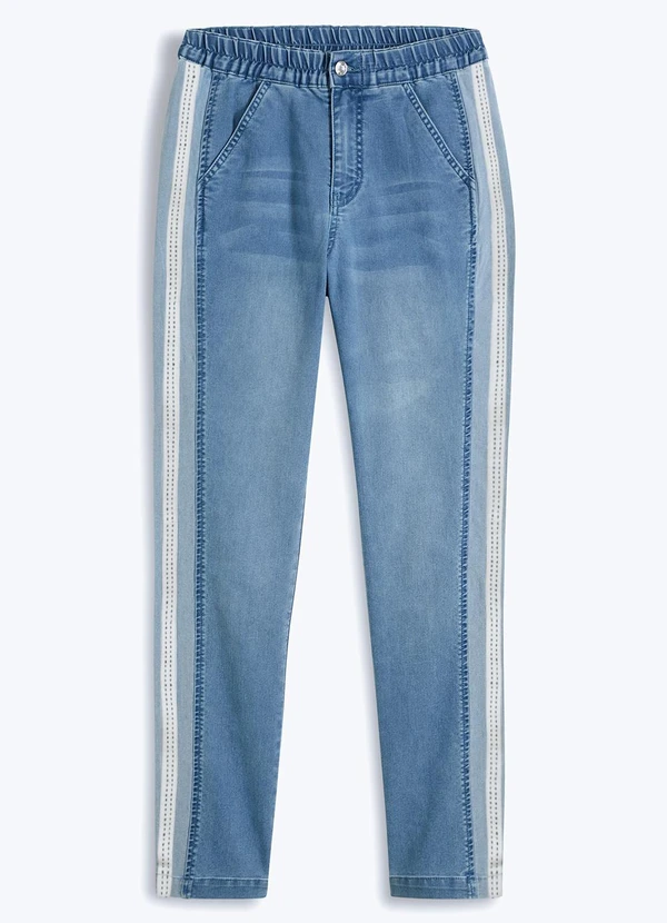 bonprix - Calça Azul Claro em Jeans 7