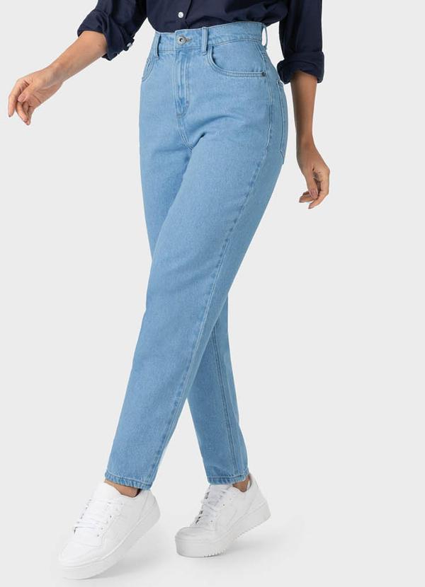 Malwee - Calça Azul Claro Feminina Mom Jeans