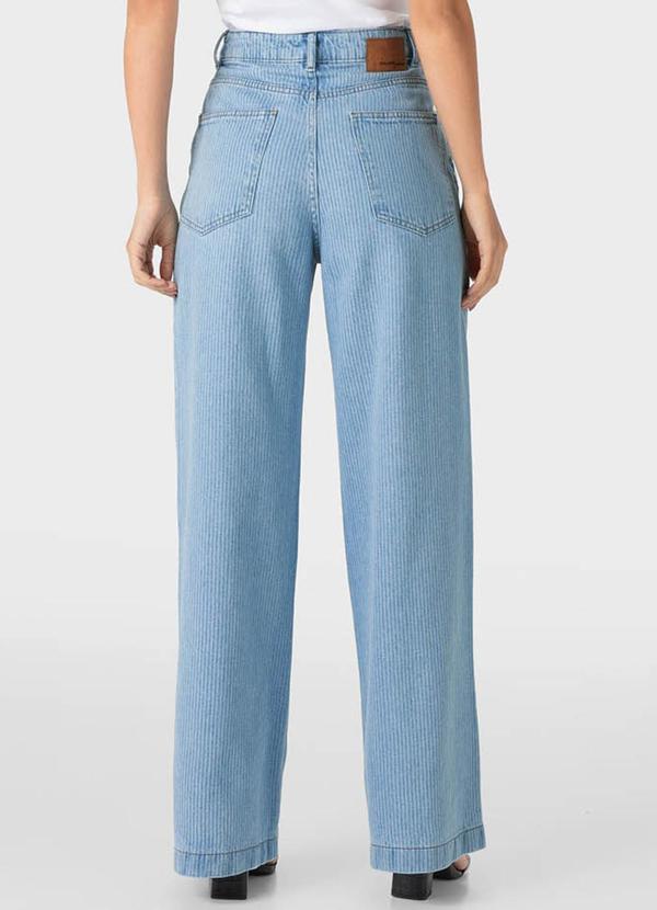 Malwee - Calça Azul Claro Feminina Wide Leg Jeans 2