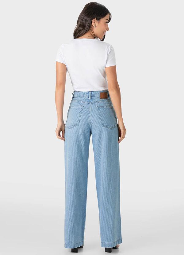 Malwee - Calça Azul Claro Feminina Wide Leg Jeans 4