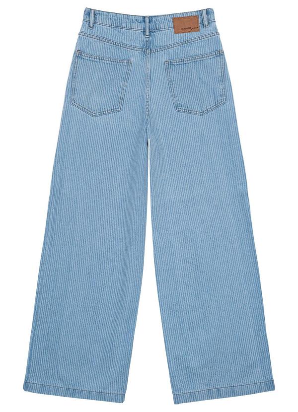 Malwee - Calça Azul Claro Feminina Wide Leg Jeans 6