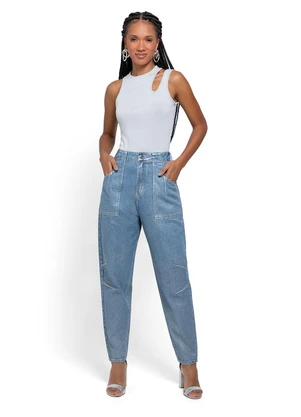 Enfim - Calça Azul Claro Slouchy Jeans Feminina - ENFIM