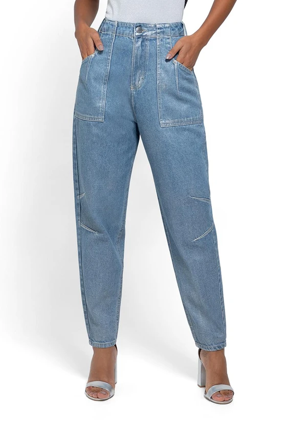 Enfim - Calça Azul Claro Slouchy Jeans Feminina