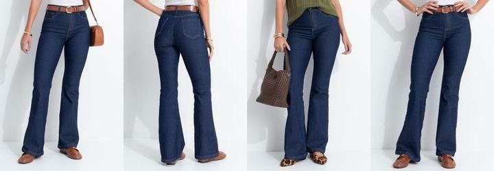 Cal�a Azul Escuro em Jeans