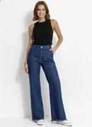 Cal�a Azul Escuro em Jeans