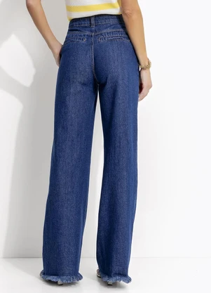 Quintess - Calça Azul Escuro em Jeans - QUINTESS