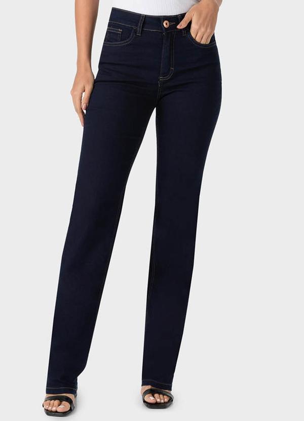 Malwee - Calça Azul Escuro Feminina Reta Jeans