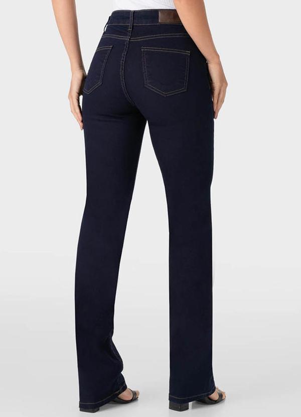 Malwee - Calça Azul Escuro Feminina Reta Jeans 2
