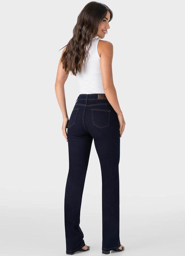 Malwee - Calça Azul Escuro Feminina Reta Jeans 4