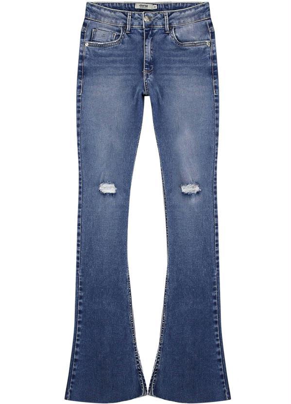 Enfim - Calça Azul Escuro Jeans Boot Cut Feminina