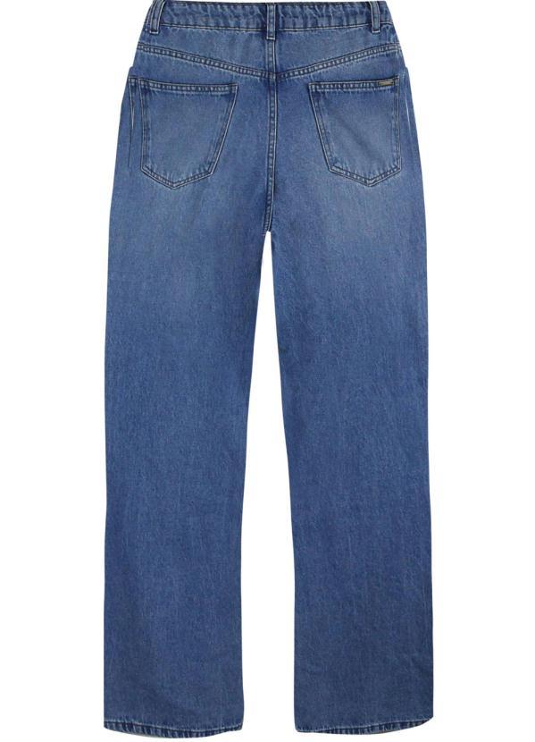 Enfim - Calça Azul Escuro Jeans Wide Leg Feminina 5