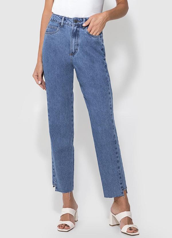 Enfim - Calça Azul Feminina Reta Jeans