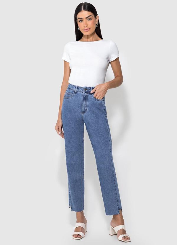 Enfim - Calça Azul Feminina Reta Jeans 2