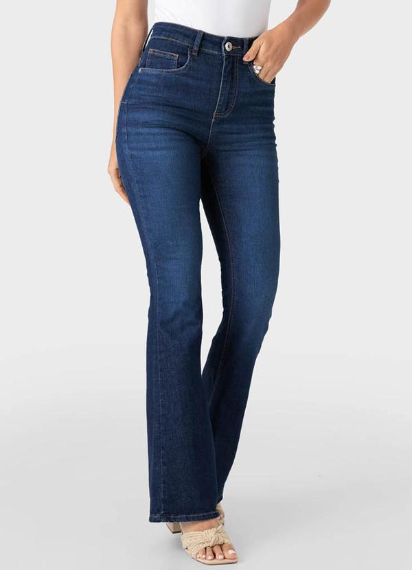 Malwee - Calça Azul Feminina Small Flare Flex Jeans