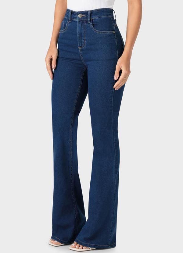 Malwee - Calça Azul Índigo Feminina Flare Flex Jeans 1