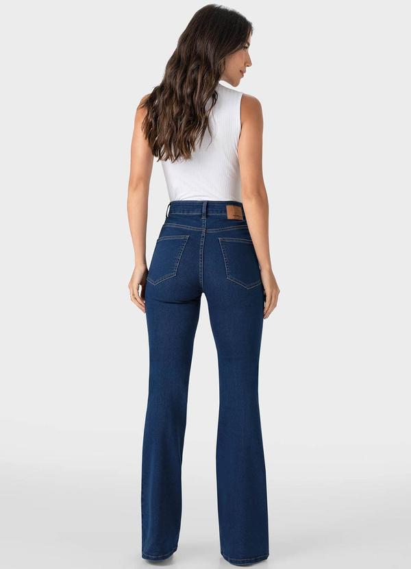 Malwee - Calça Azul Índigo Feminina Flare Flex Jeans 4