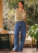 Cal�a azul m�dio em jeans