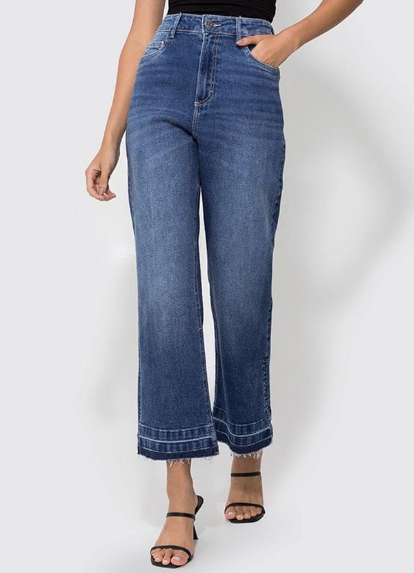 Enfim - Calça Reta Jeans Azul