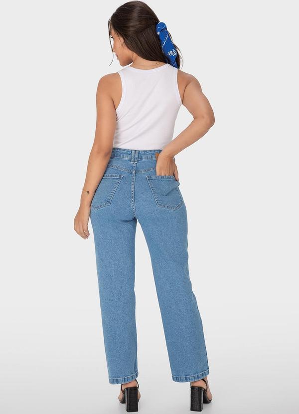 Malwee - Calça Azul Straight Cropped Jeans 4