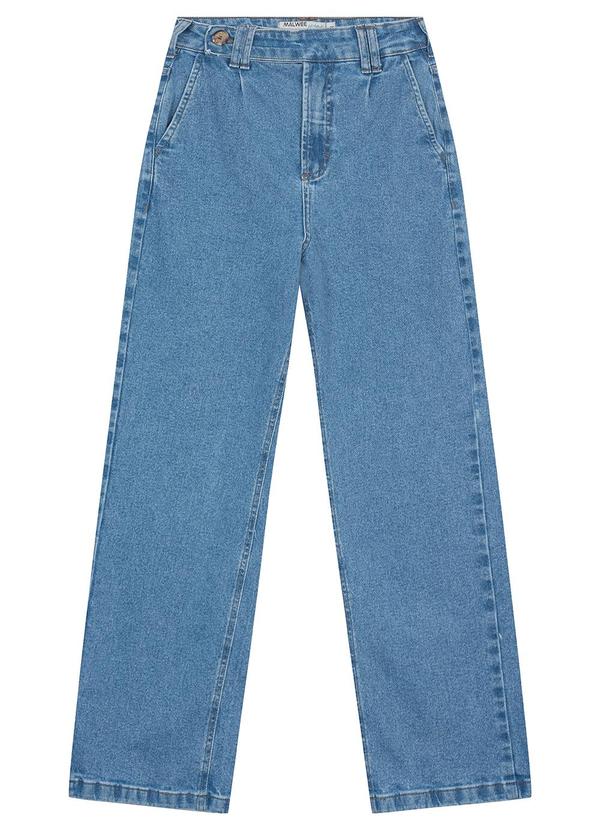 Malwee - Calça Azul Straight Cropped Jeans 5