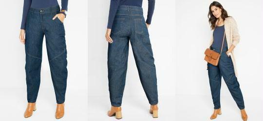 Cala Baggy com Bolsos Azul Escuro