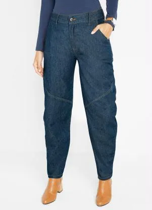 Queima Estoque - Calça Baggy com Bolsos Azul Escuro - QUEIMA ESTOQUE