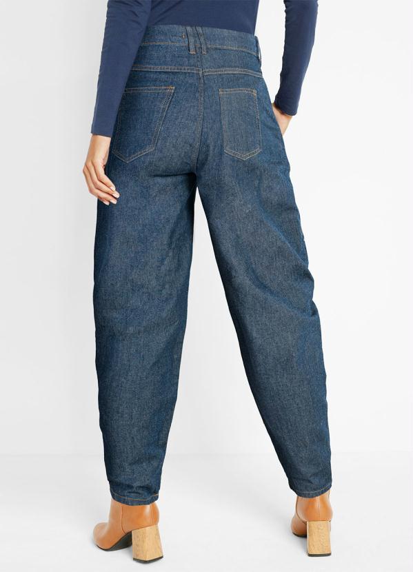 Outlet - Calça Baggy com Bolsos Azul Escuro 2