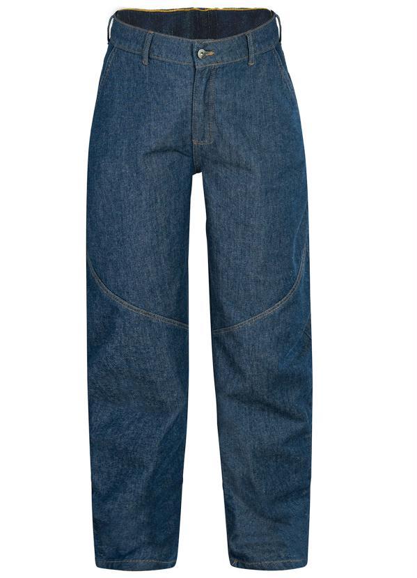 Outlet - Calça Baggy com Bolsos Azul Escuro 6