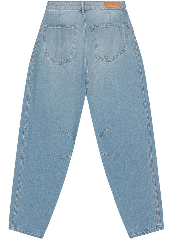 Enfim - Calça Barrel Jeans Cintura Alta Azul 4