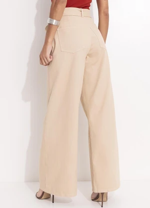 Quintess - Calça Bege em Jeans - QUINTESS