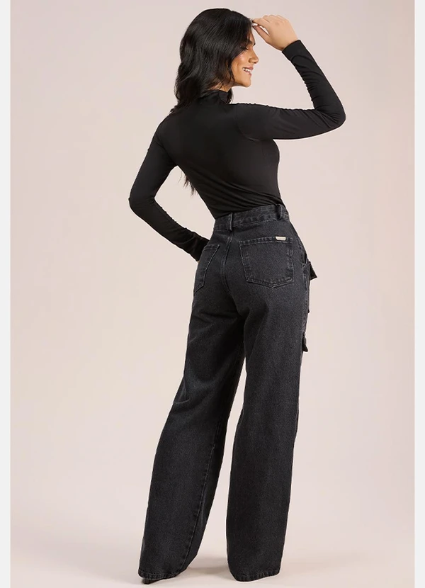 Angel - Calça Cargo Denim Preto 2