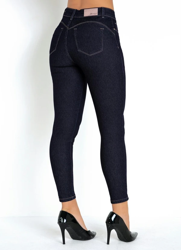 Sawary Jeans - Calça Cigarrete Básica Jeans Escura Sawary 10