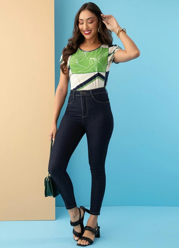 Sawary Jeans - Calça Cigarrete Básica Jeans Escura Sawary 3