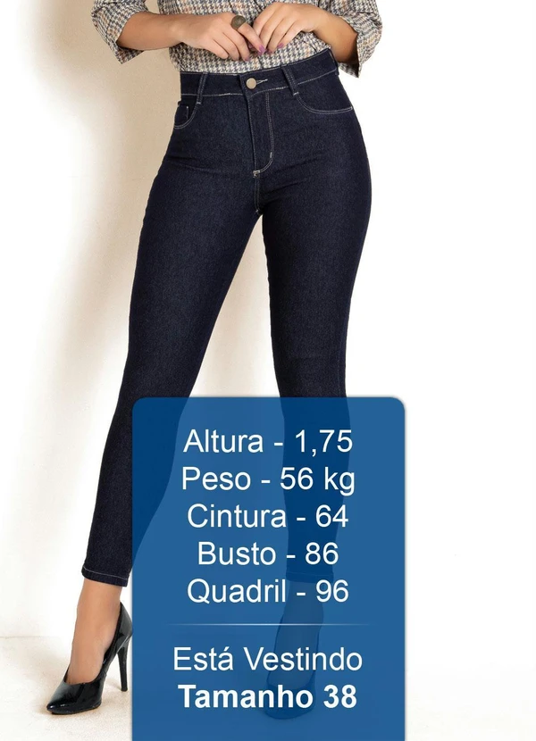 Sawary Jeans - Calça Cigarrete Básica Jeans Escura Sawary 6