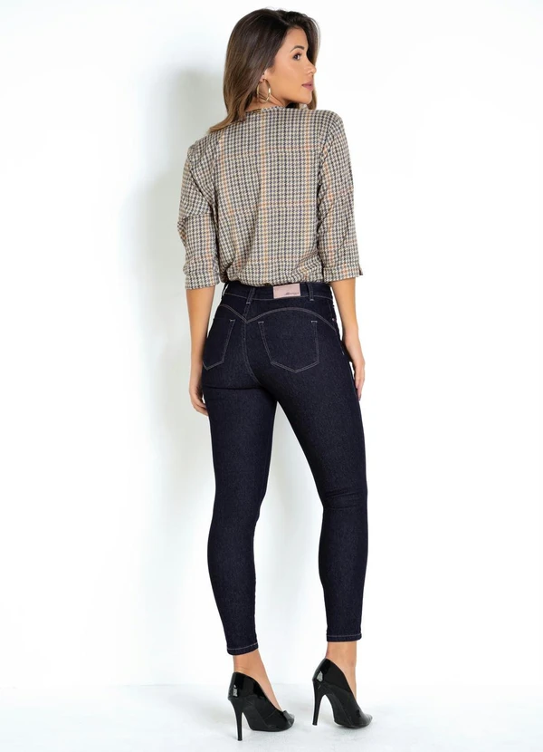 Sawary Jeans - Calça Cigarrete Básica Jeans Escura Sawary 8