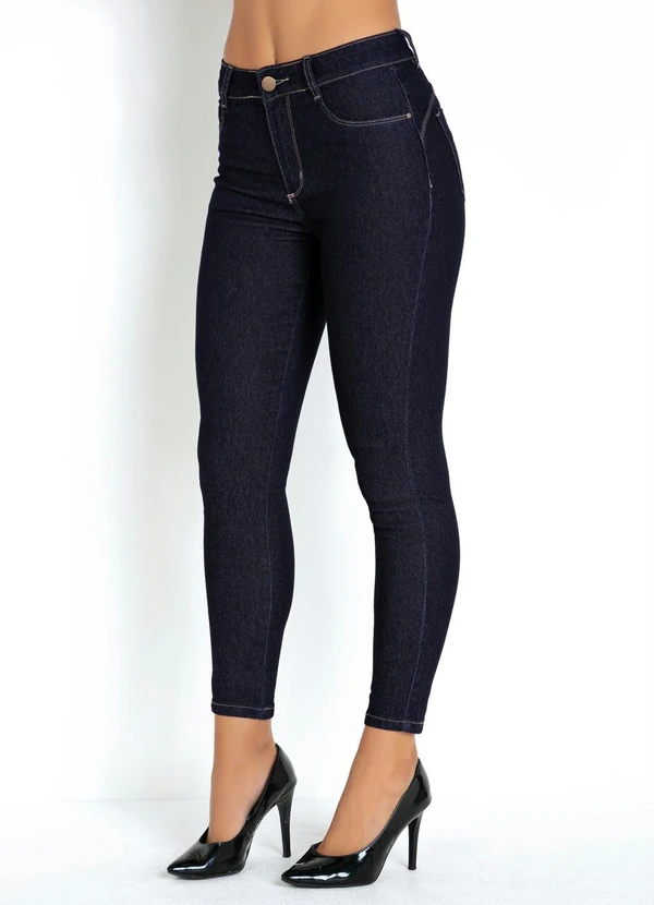 Sawary Jeans - Calça Cigarrete Básica Jeans Escura Sawary 9