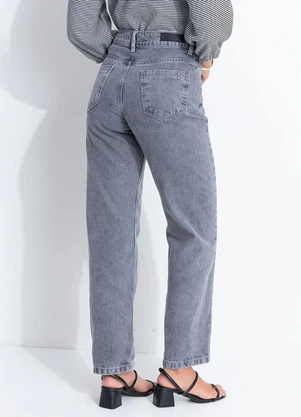 Quintess - Calça Cinza em Jeans - QUINTESS