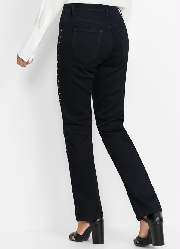 bonprix - Calça com Fenda Preta 2