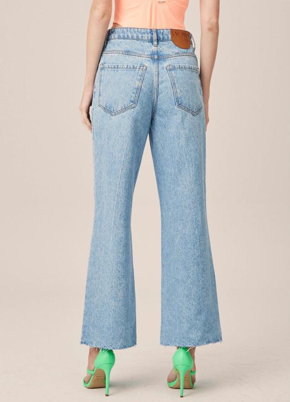 Calça Cropped Jeans Ampla Azul - Lanca Perfume