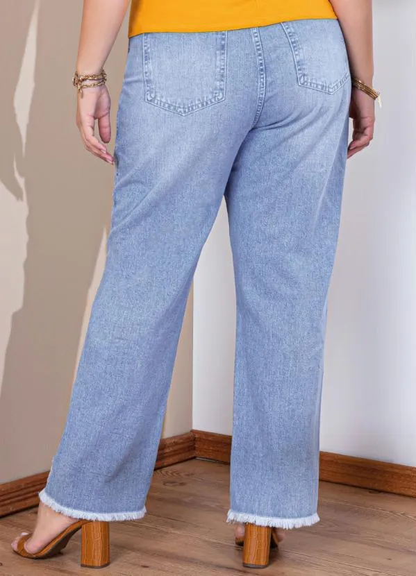 Quintess - Calça Destroyed Jeans Claro Abertura na Barra 8