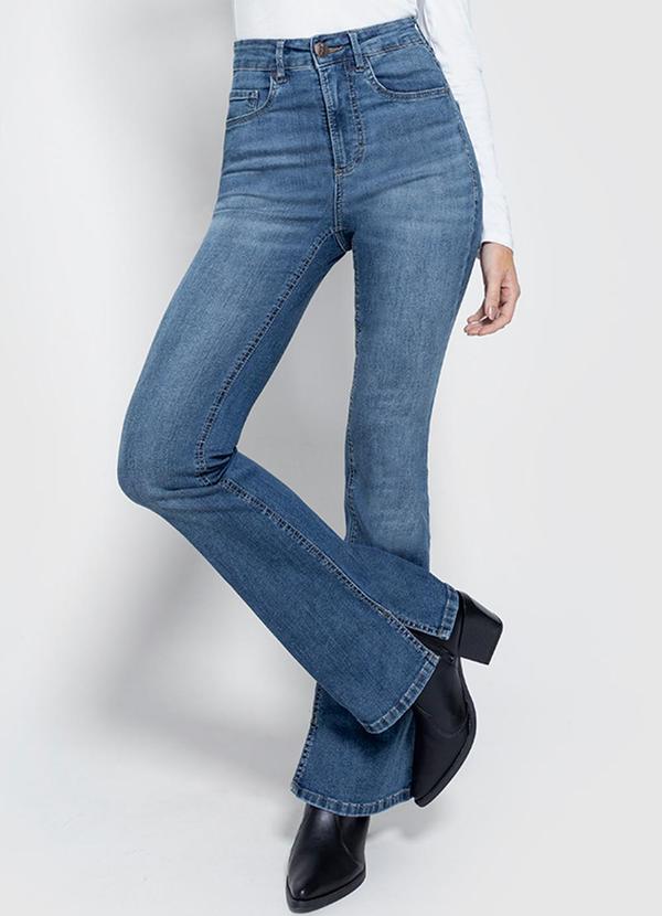 Enfim - Calça Feminina Bootcut Jeans Azul