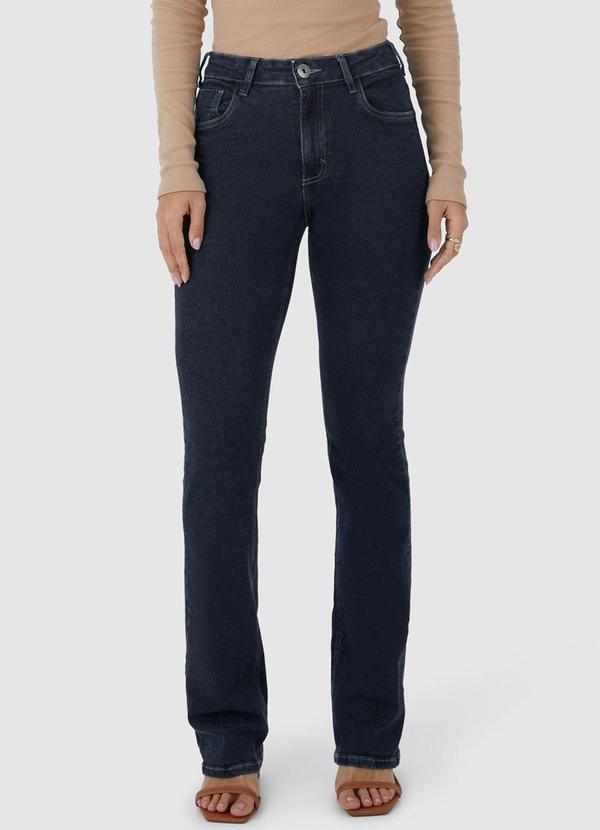 Malwee - Calça Feminina Bootcut Jeans Flex Azul