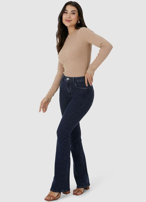 Malwee - Calça Feminina Bootcut Jeans Flex Azul 3
